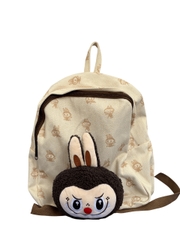 Balo vải kèm gấu labubu