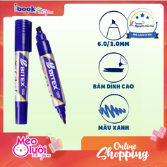 Bút lông dầu 2 Đầu Bitex PM01 Mực Xanh/Đỏ/Đen