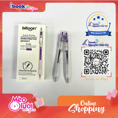 Bút Gel Bitoon V26 Ngòi Kim 0.5mm Mực Tím Khô Nhanh – Bút Viết Học Sinh Văn Phòng