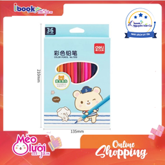 Bộ Bút Chì Màu DELI - Chì Màu Học Sinh Màu Đậm, Mịn, Khó Gãy