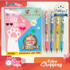 Bút Gel Xóa Được ER-04 G-STAR Mực Xanh – Viết Mượt, Xóa Sạch, Không Lem
