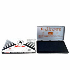 HỘP DẤU KIM LOẠI HORSE (STAMP PAD) - 3 MÀU XANH, ĐỎ, ĐEN NHIỀU KÍCH THƯỚC