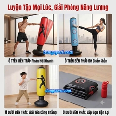 Bao Cát Đứng Lật Đật Bơm Hơi | Bao Cát Boxing Tự Đứng Cho Gia Đình