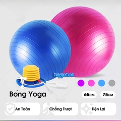 Bóng Tập Yoga Giá Rẻ 55cm 65cm 75cm Cao Cấp, Chống Trượt
