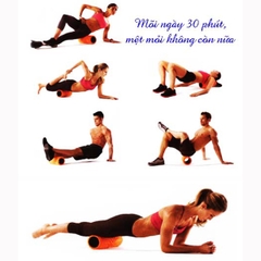 Con Lăn Massage Giãn Cơ Foam Roller Cao Cấp – Giảm Đau Cơ Hiệu Quả