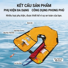 Áo Phao Cứu Sinh Giật Dây Bơm Hơi | Áo Phao CO₂ An Toàn Cao Cấp
