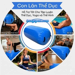 Con Lăn Tập Nhào Lộn Bơm Hơi Air Roller-Hỗ Trợ Tập Yoga Uốn Dẻo