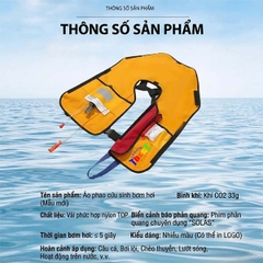 Áo Phao Cứu Sinh Tự Động Bơm Hơi | Cứu Sinh Cho Hoạt Động Dưới Nước