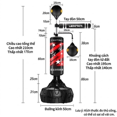 Bao Cát Đứng Có Thanh Phản Xạ Xoay 360 Độ | Dụng Cụ Tập Boxing Đa Năng