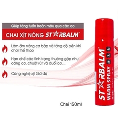 Bình Xịt Nóng Starbalm Chính Hãng, Làm Nóng Cơ Nhanh, Hỗ Trợ Tập Luyện