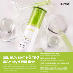 Gel rửa mặt giảm mụn Dr.PONG p55 BHA Acne Clear Face Wash 100ml