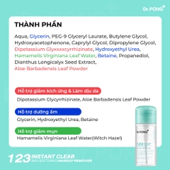Nước tẩy trang DR. PONG 123 INSTANT CLEAR SKIN SOFTENING MAKEUP REMOVER