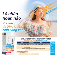 Kem chống nắng ánh sáng xanh Dr.PONG 444 BlueX Iron Oxide plus Melanin Hybrid SPF50 PA+++ 30ml