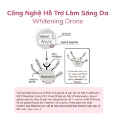 Serum hỗ trợ dưỡng trắng da, giảm thâm mụn Dr.PONG 28D Whitening Drone Serum 16ml