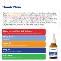 Serum làm mờ nếp nhăn, trắng da Dr.PONG Retinal-X Timeless Anti-Aging 15ml