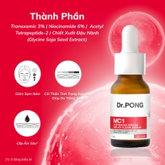 Serum giảm nám, tàn nhang Dr.PONG MC1 Whitening Drone Melas Clear 16ml