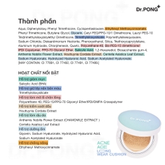 Phấn nước dành cho da dầu mụn Dr.PONG Acne Ace Longwear Cushion 15g
