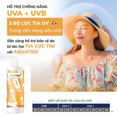 Kem chống nắng phổ rộng Dr.PONG Hyaluronic Ultra Light SPF50 PA+++ 500ml