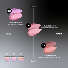 Phấn má hồng dạng nén 2 màu, kèm cọ tiện lợi BEAUTILAB Selfique Cheek Duo Pocket Blush
