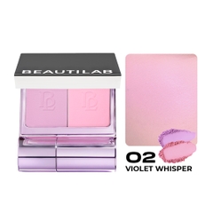 Phấn má hồng dạng nén 2 màu, kèm cọ tiện lợi BEAUTILAB Selfique Cheek Duo Pocket Blush