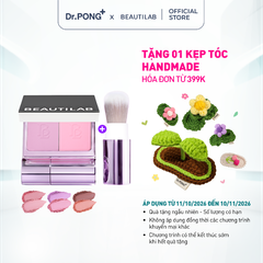 Phấn má hồng dạng nén 2 màu, kèm cọ tiện lợi BEAUTILAB Selfique Cheek Duo Pocket Blush