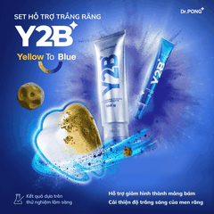 Set hỗ trợ làm trắng răng 2 bước Dr.PONG Y2B Whitening Color Set Toothpaste & Toothgel Set 100g