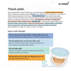 Phấn nước dành cho da dầu mụn Dr.PONG Acne Ace Longwear Cushion 15g