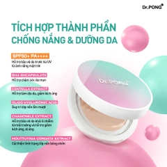 Phấn nước cho da dầu mụn, che khuyết điểm, mịn lì, kiềm dầu DR.PONG MATTE PRO ACNE ACE LONGWEAR CUSHION SPF50+ PA++++