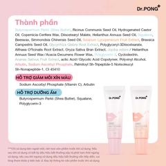 Dưỡng ẩm môi, hỗ trợ giảm thâm môi Dr.PONG 28D Whitening Drone Pinky & Peachy Lip Mask 8.5g