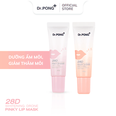 Dưỡng ẩm môi, hỗ trợ giảm thâm môi Dr.PONG 28D Whitening Drone Pinky & Peachy Lip Mask 8.5g