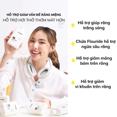 Nước súc miệng trắng răng, hỗ trợ giảm mảng ố vàng, khử mùi hôi miệng Dr.PONG 168 White Smile Fluoride Mouthwash 250ml