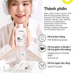 Nước súc miệng trắng răng, hỗ trợ giảm mảng ố vàng, khử mùi hôi miệng Dr.PONG 168 White Smile Fluoride Mouthwash 250ml