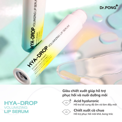 Serum dưỡng môi căng mọng, mềm ẩm, ngừa thâm môi Dr.PONG Hya-Drop Volumizing Lip Serum 3.5g