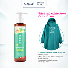 Dầu gội hỗ trợ làm sạch dầu và giảm mụn da đầu Dr.PONG 4T Acne Clear Soothing Shampoo 140ml