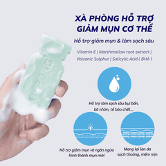 Xà phòng hỗ trợ giảm mụn lưng và giúp da mềm mịn với lưu huỳnh núi lửa Dr. PONG Natural Volcanic Sulphur Soap 70g