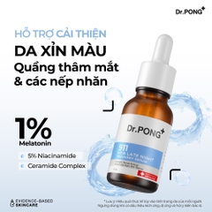 Serum hỗ trợ dưỡng ẩm, làm sáng và hỗ trợ giảm nếp nhăn Dr.PONG 911 Hya Late Night Recovery Serum 15ml