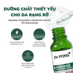 Serum hỗ trợ cấp ẩm & bảo vệ chuyên sâu Dr.PONG BarrierX Ultimate Defense Serum 20ml