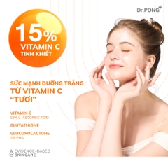 Serum Vitamin C dưỡng trắng, hỗ trợ mờ nếp nhăn Dr.PONG 15c Antioxidant Vitamin C Shake Shake Serum 10ml