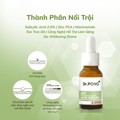 Serum hỗ trợ giảm mụn, ngừa thâm mụn Dr.PONG 28D Whitening Drone Acne Serum 15ml