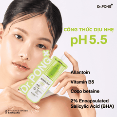 Gel rửa mặt hỗ trợ giảm mụn Dr.PONG p55 BHA Acne Clear Face Wash 20ml