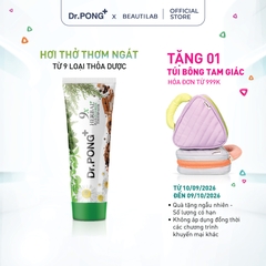 Kem đánh răng 9 loại thảo dược hỗ trợ  giảm mùi hôi miệng giúp răng trắng khỏe Dr.PONG 9x Herbal + Fluoride Toothpaste