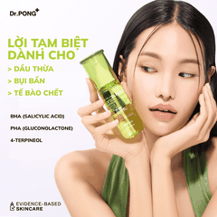 Toner hỗ trợ giảm mụn, kiềm dầu Dr.PONG Acne Clear Glowing Toner 100ml