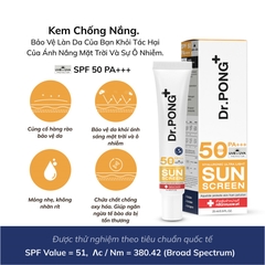 Kem chống nắng phổ rộng Dr.PONG Hyaluronic Ultra Light SPF50 PA+++ 25ml