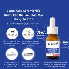 Serum làm mờ nếp nhăn, trắng da Dr.PONG Retinal-X Timeless Anti-Aging 15ml