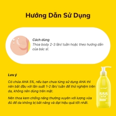 Sữa tẩy tế bào da chết, dưỡng ẩm và trắng da toàn thân Dr.PONG 555 AHA Blend Exfoliating 295ml