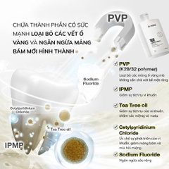 Nước súc miệng trắng răng, giảm mảng ố vàng, khử mùi hôi miệng Dr.PONG 168 White smile fluoride mouthwash 250ml