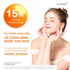 Serum Vitamin C dưỡng trắng, mờ thâm,thu nhỏ lỗ chân lông và chống oxy hóa Dr.Pong 15c Antioxidant Vitamin C Shake Shake