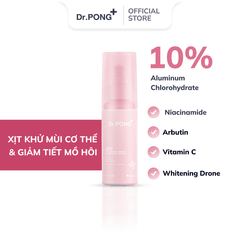 Xịt khử mùi trắng da, mờ thâm Dr.PONG 28D Whitening Drone Deodorant Spray 100ml