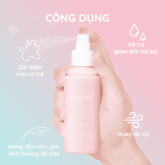 Xịt khử mùi trắng da, mờ thâm Dr.PONG 28D Whitening Drone Deodorant Spray 100ml