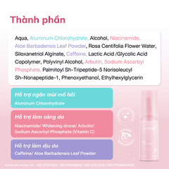 Xịt khử mùi trắng da, mờ thâm Dr.PONG 28D Whitening Drone Deodorant Spray 100ml